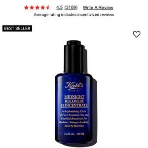 Kiehl's Midnight Recovery Concentrate in Deep Blue JUMBO retail $140